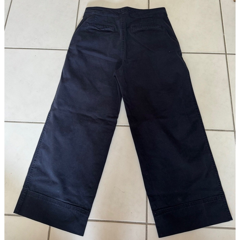 EUC! Lauren Ralph Lauren Women's Navy Blue Pants Side Silver Buttons - SZ 8 - Picture 6 of 6